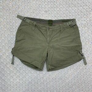 Lucky Brand Mini Shorts Woman Size 28 Green Military‎ Army outdoor Camp Hiking